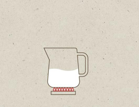 Подогрейте молоко